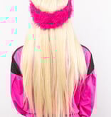 Ski Hoofdband Pluche Pink