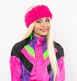 Ski Hoofdband Pluche Pink