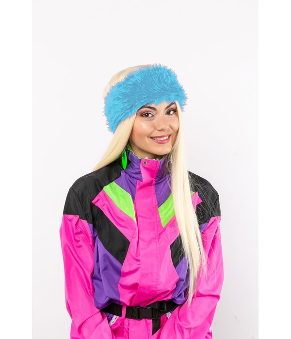 Ski Hoofdband Pluche Lichtblauw