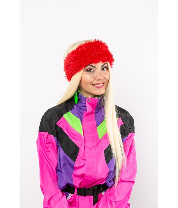 Party Hoofdband Pluche Rood