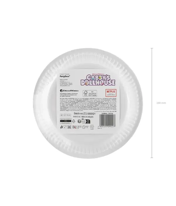 Gabby's Dollhouse bordjes 18cm (6st)