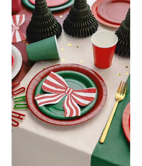 Bordjes Donkerrood 18cm (6st)