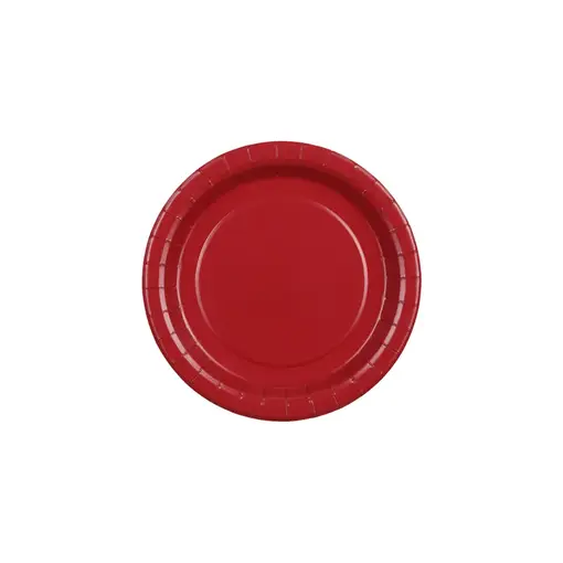 Bordjes Donkerrood 18cm (6st)