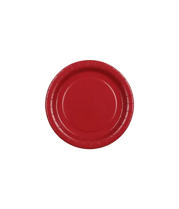 Bordjes Donkerrood 18cm (6st)