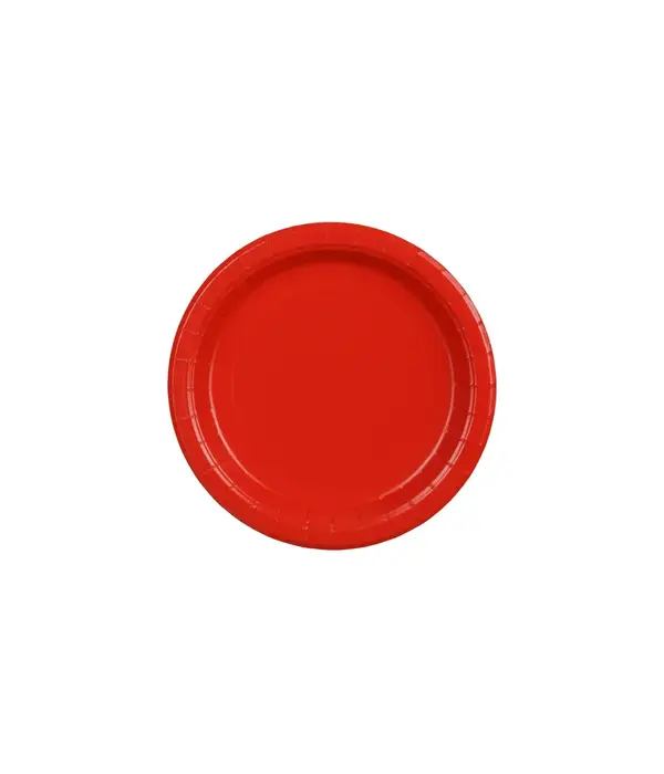 Partybordjes Rood 18cm (6st)