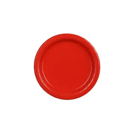 Partyborden Rood 23cm (6st)