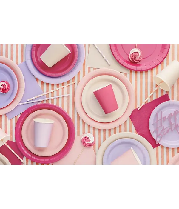 Feestborden Lichtroze 23cm (6st)