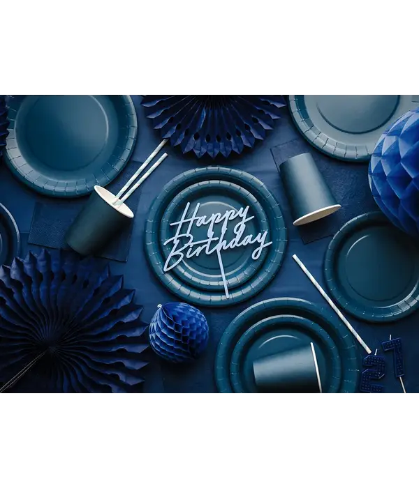 Bordjes Donkerblauw 18cm (6st)