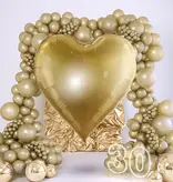 Folie Ballon Hart XXL Goud 136x129cm