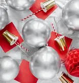 Zilveren Glossy Ballonnen 30cm (50st)