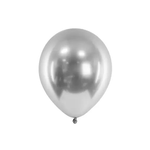 Zilveren Glossy Ballonnen 30cm (50st)