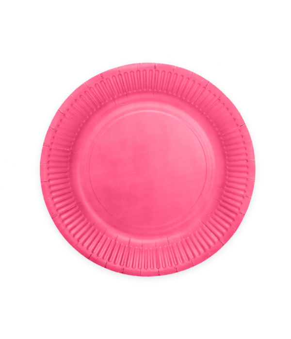 Hot Pink Gebaksbordjes 18cm FSC (8st)