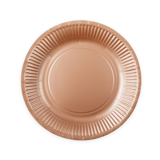 Gebaksbordjes Rosegoud 18cm FSC (8st)