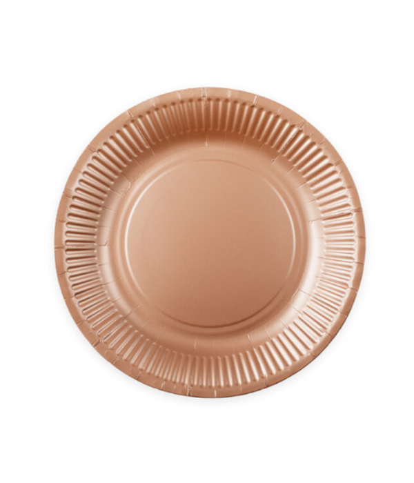 Gebaksbordjes Rosegoud 18cm FSC (8st)