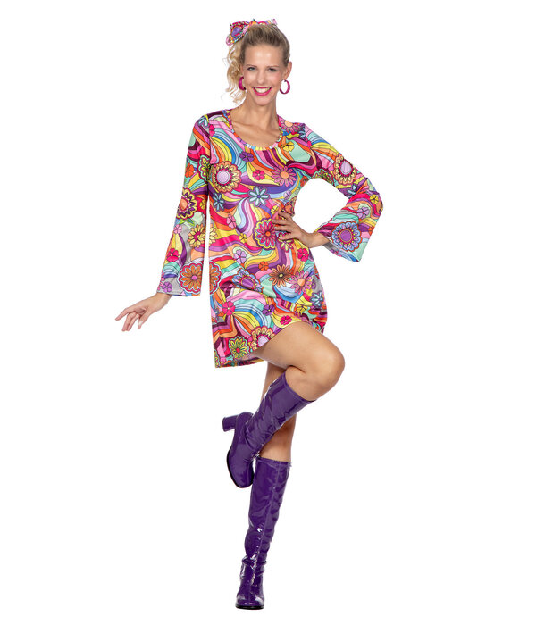 Hippie Jurkje roze bloemen Dames