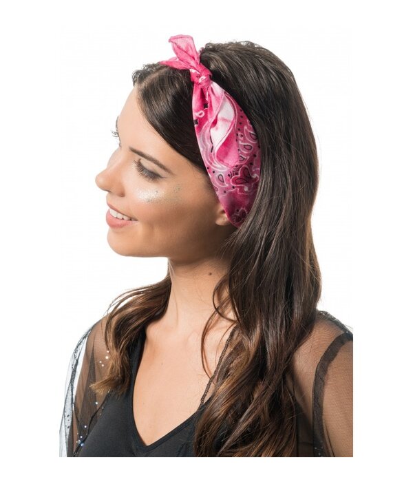 Bandana Nek- en Hoofdband Pink