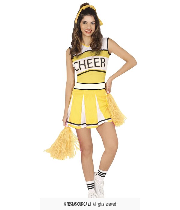 Cheerleader Jurkje Dames Geel