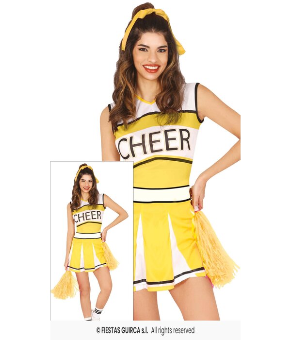 Cheerleader Jurkje Dames Geel