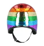 Disco Helm 80s Regenboog