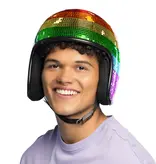 Disco Helm 80s Regenboog