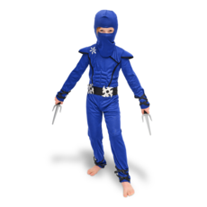 Blauwe Ninja Outfit Kind Compleet
