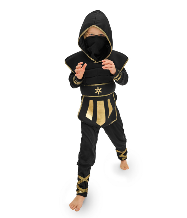 Ninja Verkleedpak Kind Zwart/Goud
