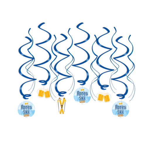 Hangdecoratie Swirls Après Ski (12st)
