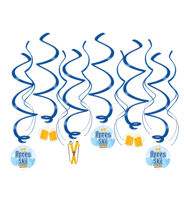 Hangdecoratie Swirls Après Ski (12st)