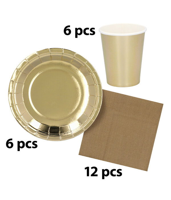 Tafelgerei Set Goud (24st)