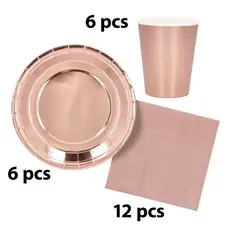 Tafelgerei Set Rosé Goud (24st)