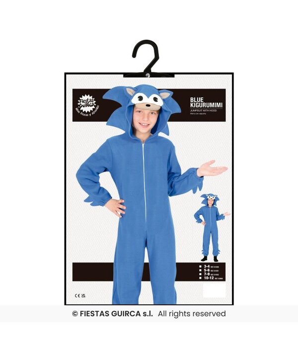 Hedgehog Sonic Pak Blauw Kind