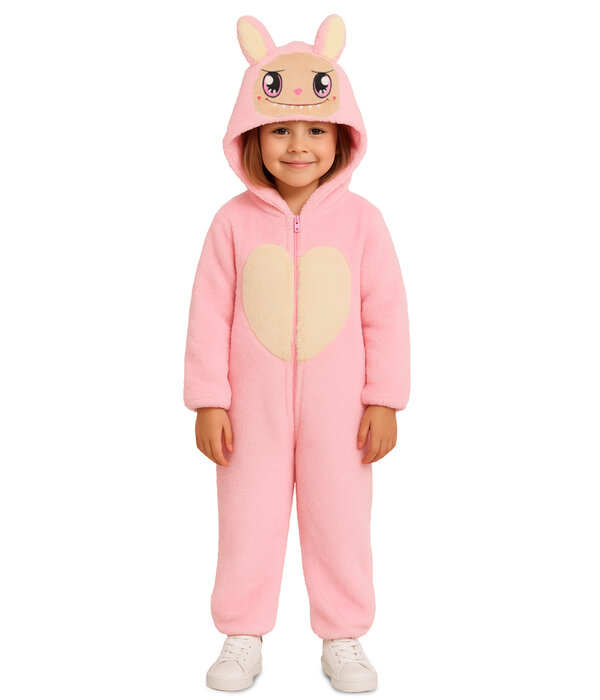Labubu Onesie Roze Kind Hartje