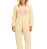 Labubu Onesie Crème Volwassenen Hartje