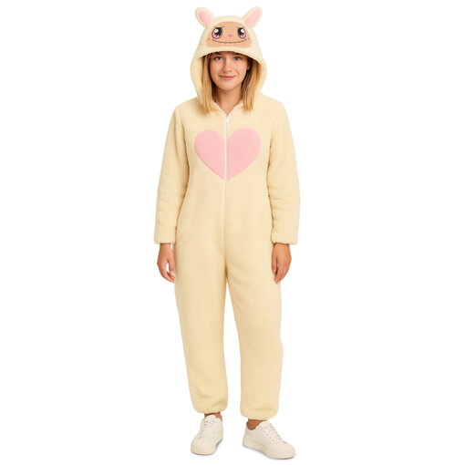 Labubu Onesie Crème Volwassenen Hartje