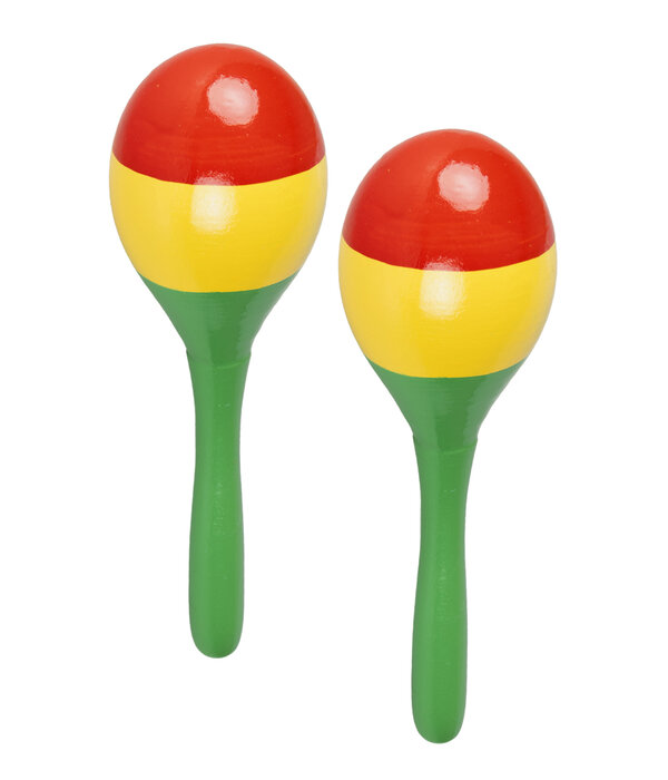 Sambaballen Hout Carnaval Rood Groen Geel