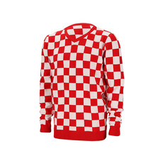 Gebreide Trui Brabant Rood/Wit Geblokt