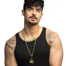 Ketting Wietblad Goud