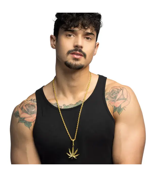 Ketting Wietblad Goud