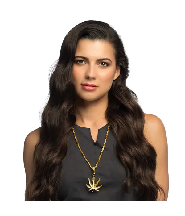 Ketting Wietblad Goud