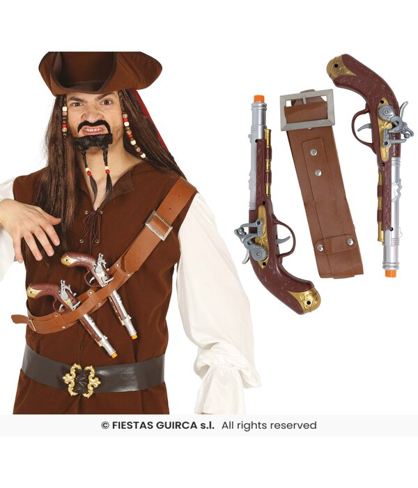 Piratenriem met 2 pistolen