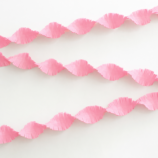 Roze Crepe Papier Slinger - 24 meter