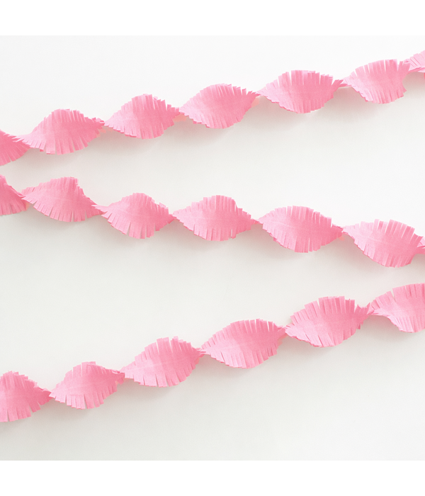 Roze Crepe Papier Slinger - 24 meter