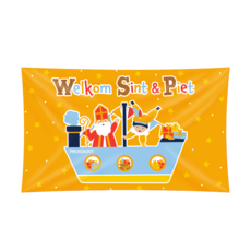 XXL Gevelvlag Welkom Sint & Piet (90x150xm)