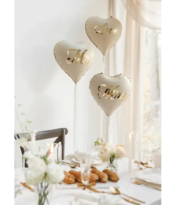 Folieballon Hart Love Elegant 45cm