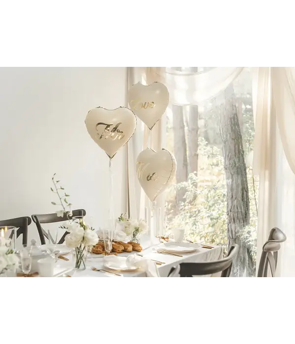 Folieballonnen Hart Elegant Mr en Mrs (45cm)