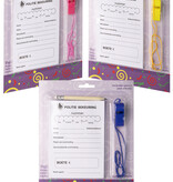 Politie bonnenboekje + fluit en potlood