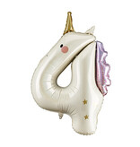 Folieballon Cijfer 4 Unicorn (93cm)