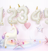 Folieballon Cijfer 4 Unicorn (93cm)