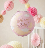 Folieballon Welcome Baby Roze (35cm)