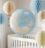 Folieballon Welcome Baby Blauw (35cm)
